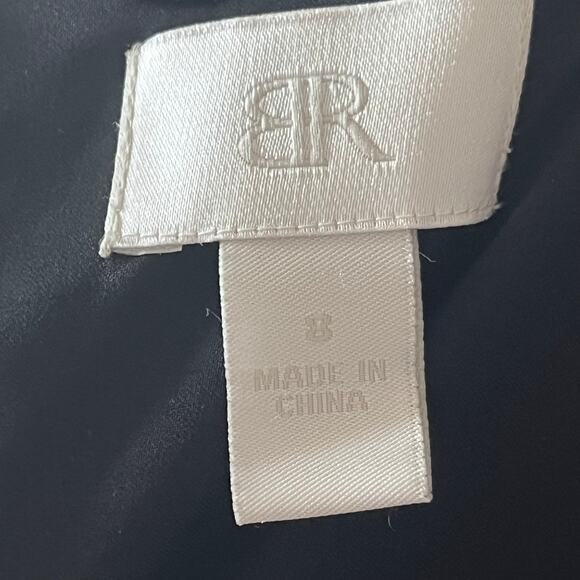 Banana Republic Silk Evening Prom Maxi Dress Black Size 8 - Picture 10 of 11